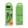 Kabel USB A do USB C Hoco 3A silikonowy 1 m X124 czarny