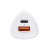 Ładowarka samochodowa Forcell F-Energy Carbon USB C + USB A QC3.0 PD 3A 38W CC50-1A1C biała
