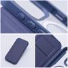 Etui z klapką na iPhone 15 PRO Smart Mag zgodne z MagSafe niebieskie