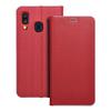 Etui z klapką na Samsung A40 Luna Book Carbon czerwone