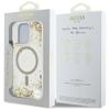GUESS futerał do IPHONE 16 Pro kompatybilny z MagSafe GUHMP16LRGRGED (Resin Bottom Glitter) złoty