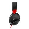 Słuchawki przewodowe nauszne Jack 3,5 mm z mikrofonem Turtle Beach Recon 70N czerwono-czarne
