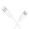Kabel USB A do USB C Hoco 3A silikonowy 1 m X124 biały