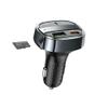 Ładowarka samochodowa Hoco USB A + USB C PD QC3.0 5A 30W z wyświetlaczem + transmiter FM BT E70 czarny