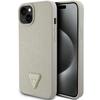 GUESS futerał do IPHONE 13 / 14 / 15 GUHCP15SPCRTHCD (Croco Triangle Metal Logo) złoty