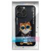 NIMMY futerał GLASSES COOL CAT do IPHONE 15 Pro czarny