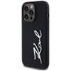 KARL LAGERFELD futerał do IPHONE 14 Pro KLHCP14LSCMSMVK (Silicone Sign Metal Logo) czarny