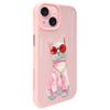 NIMMY futerał GLASSES COOL CAT do IPHONE 15 różowy
