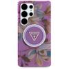 GUESS futerał do SAMSUNG S25 Ultra GUHMS25LHFLPEDU (Magnetic IML Metal Glitter Flowers Triangle) fioletowy