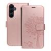 Etui z klapką na Samsung A35 5G Mezzo Book drzewo złoto-różowe
