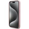 GUESS futerał do IPHONE 15 Pro GUHCP15LPSAIRSP (Saffiano Iridescent Script) różowy