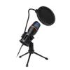 Mikrofon pojemnościowy Art z membraną stojący podświetlany tripod AC-02 czarny