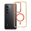 Futerał do Xiaomi Redmi 15 Frame Clear Hybrid Mag Cover zgodny z MagSafe pomarańczowy
