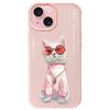 NIMMY futerał GLASSES COOL CAT do IPHONE 15 różowy