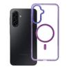 Futerał do Samsung A17 Frame Clear Hybrid Mag Cover zgodny z MagSafe fioletowy