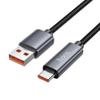Kabel USB A do USB C Hoco 5A z wyświetlaczem 1 m X112 czarny