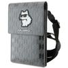 KARL LAGERFELD torebka uniwersalna na telefon KLWBSAKHPCG (Saffiano Mono Choupette) srebrny