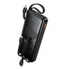 Powerbank 10000 mAh QC PD 2A 22,5W z wbudowanymi kablami USB A + USB C + Lightning + Micro USB Hoco J156 czarny