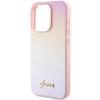 GUESS futerał do IPHONE 15 Pro GUHCP15LPSAIRSP (Saffiano Iridescent Script) różowy