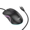 Myszka przewodowa Hoco USB A 1000 dpi z podświetleniem GM19 czarna