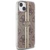 GUESS futerał do IPHONE 15 GUHCP15SH4PSEGW (4G Gold Stripe) brązowy