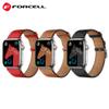 Pasek do Apple Watch Forcell F-Design FA20 dziurki skóra ekologiczna 38 / 40 / 41 mm czarny