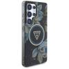 GUESS futerał do SAMSUNG S25 Ultra GUHMS25LHFLPEDK (Magnetic IML Metal Glitter Flowers Triangle) czarny