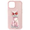 NIMMY futerał GLASSES COOL CAT do IPHONE 15 różowy