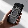 Etui na iPhone 16 Quartz Circle Stand Mag Cover czarne