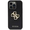 GUESS futerał do IPHONE 15 Pro GUHCP15LPSP4LGK (Leather Perforated 4G Glitter Logo) czarny