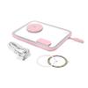 Forcell F-ENERGY Mag Mirror 3 in 1 15W ładowarka indukcyjna z kompatybilna z MagSafe / Apple Watch / Samsung Watch / Airpods różowa