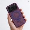 Etui na iPhone 16 Quartz Circle Stand Mag Cover dark cherry