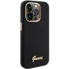 GUESS futerał do IPHONE 15 Pro GUHCP15LSMBSLK (Silicone Script Metal Logo & Frame) czarny