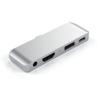 Adapter HUB 4w1 USB C Satechi Mobile Pro Hub ST-TCMPHS srebrny