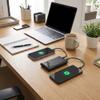 Powerbank Forcell F-Energy Multicharge F10K6 QC PD3.0 3A 22,5W 10000 mAh z wbudowanymi kablami USB C i Lightning czarny
