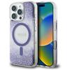GUESS futerał do IPHONE 16 Pro kompatybilny z MagSafe GUHMP16LRGRGEU (Resin Bottom Glitter) fioletowy
