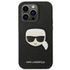KARL LAGERFELD futerał do IPHONE 14 Pro KLHCP14LSAPKHK (Saffiano With Karl Head Patch) czarny