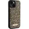 GUESS futerał do IPHONE 13 / 14 / 15 GUHCP15SPFGSBSD (Rhinestone Metal Logo) żółty