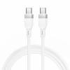 Kabel USB C do USB C Hoco 3A 60W Silikonowy 1 m X109 biały