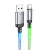 Kabel USB A do USB C Hoco 3A 1 m U112 szary