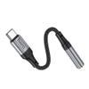 Adapter AUX USB C do Jack 3,5 mm Hoco 0,12 m LS36 czarny
