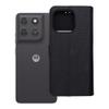 Etui z klapką na Motorola G37 POWER 4Card RFID antykradzieżowe tech fabric czarne