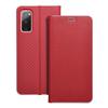 Etui z klapką na Samsung S20 FE / S20 FE 5G Luna Book Carbon czerwone