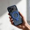 Etui na iPhone 17 Quartz Circle Stand Mag Cover granatowe