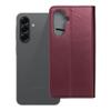 Etui z klapką na Samsung A56 Smart Magneto burgundowe