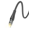 Kabel USB A do Lightning Hoco 2,4A 1,2 m U121 czarny transparentny