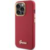 GUESS futerał do IPHONE 15 Pro GUHCP15LSMBSLM (Silicone Script Metal Logo & Frame) magenta
