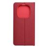 Etui z klapką na Xiaomi Redmi NOTE 14 PRO 4G Luna Book Carbon czerwone
