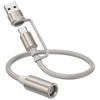 Kabel USB A / USB C do zapalniczka samochodowa Hoco 0,3 m UA38B złoty