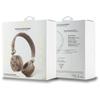 GUESS słuchawki bezprzewodowe bluetooth nagłowne ENC GUBH70EPOSMW (PU 4G Peony Script Round Shape) brązowe
